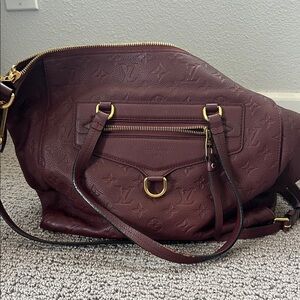 Louis Vuitton Lumineuse Deep Burgundy Monogram Empreinte Shoulder Bag